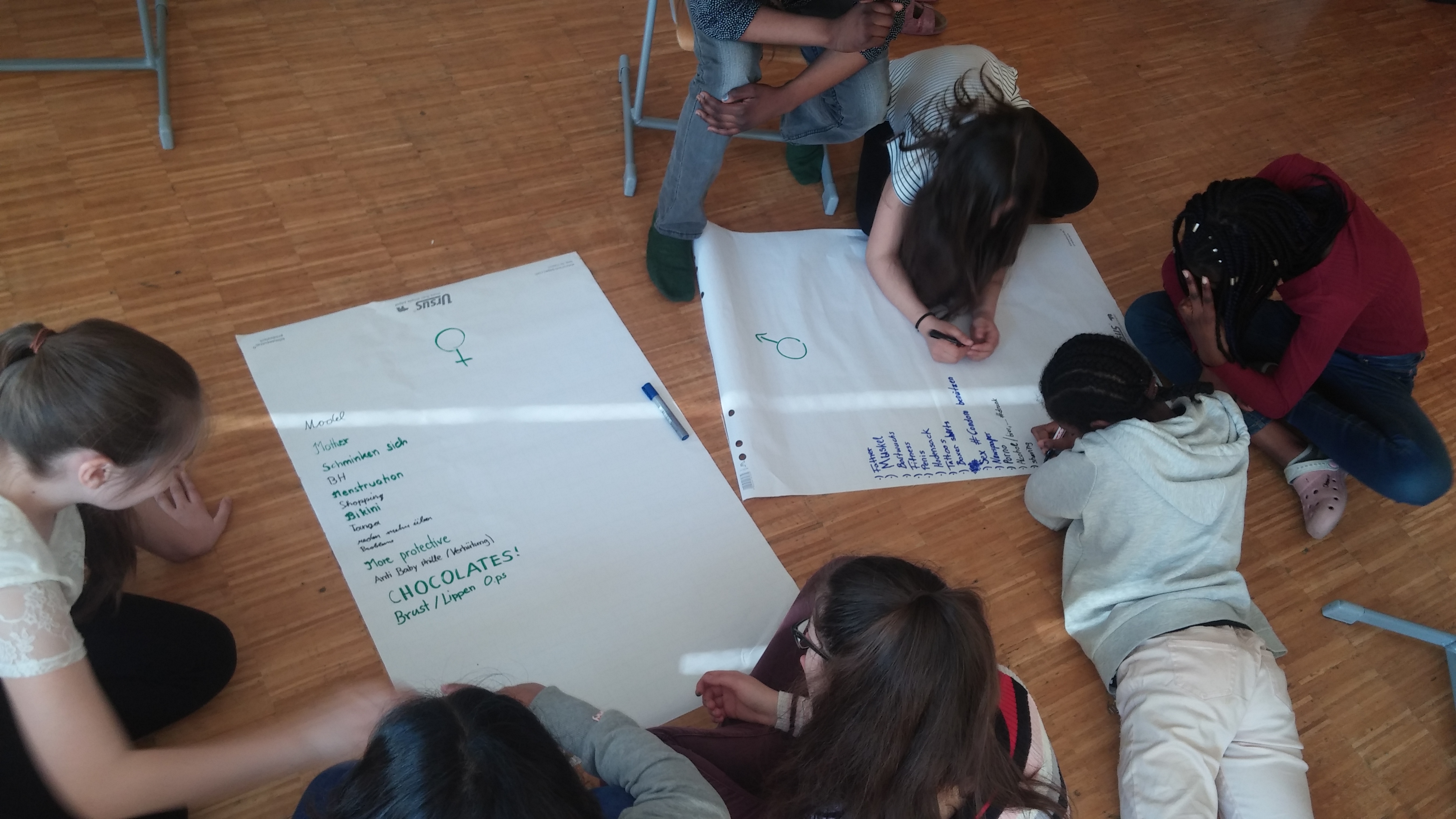 Workshop - Plakatarbeit am Boden