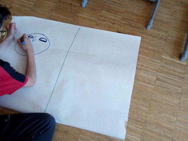 Workshop - Plakatarbeit am Boden